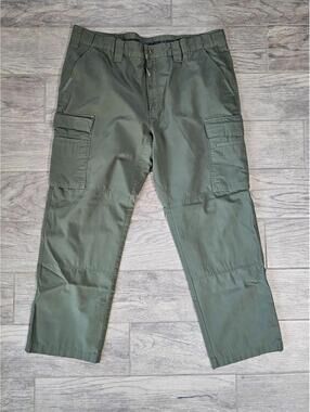 Men's Propper Tactical Green Work Pants Straight Leg Cargo Size 40 X 30 Pockets